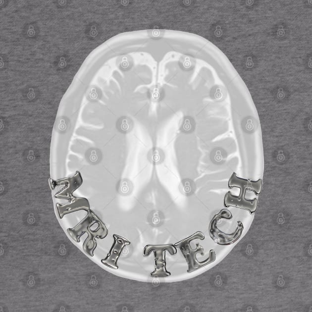 MRI Tech Metal Font with Brain White BG by Humerushumor